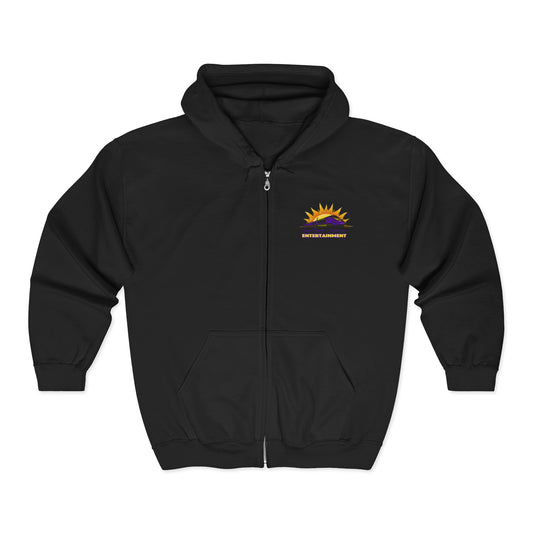 Sunrise Vibes Full Zip Hoodie - Cozy Unisex Sweatshirt for Relaxing, Travel, Outdoor Adventures, Gift for Friends, Retro Style