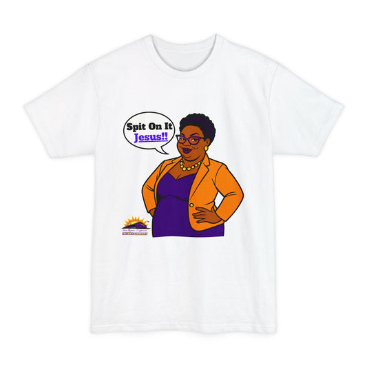 Fun Graphic Tee "Spit On It Jesus!", Casual T-Shirt, Unique Gift, Humor T-Shirt, Everyday Wear