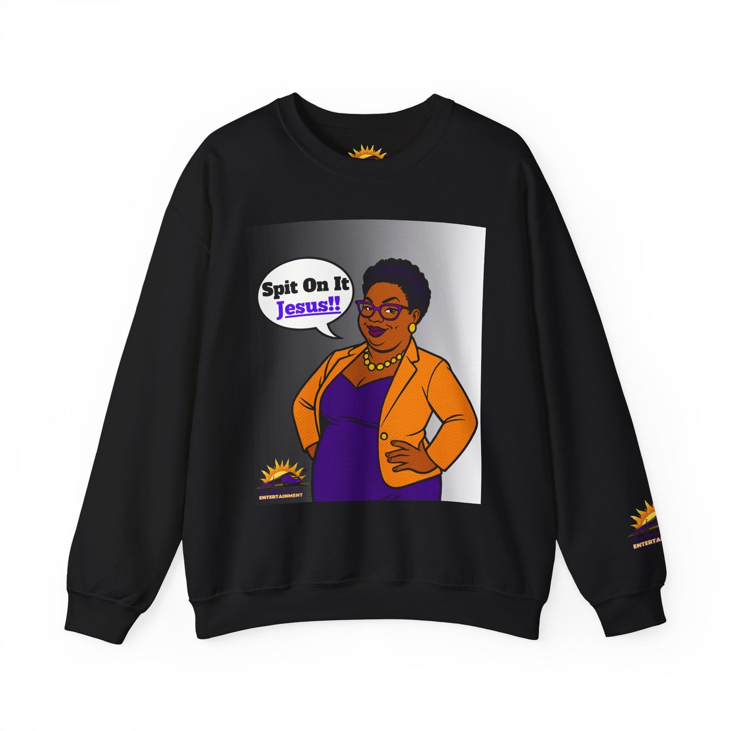 Inspirational Crewneck Sweatshirt - "Spit On It Jesus!" - Comfort Apparel for Fall & Winter