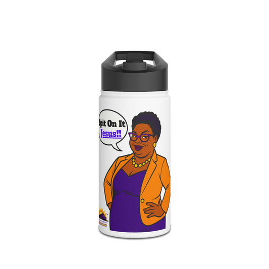 Stylish Stainless Steel Water Bottle - "Spit On It, Jesus!" Positive Vibes for Faith Lovers, Inspirational Gifts, Travel Companion, [...]