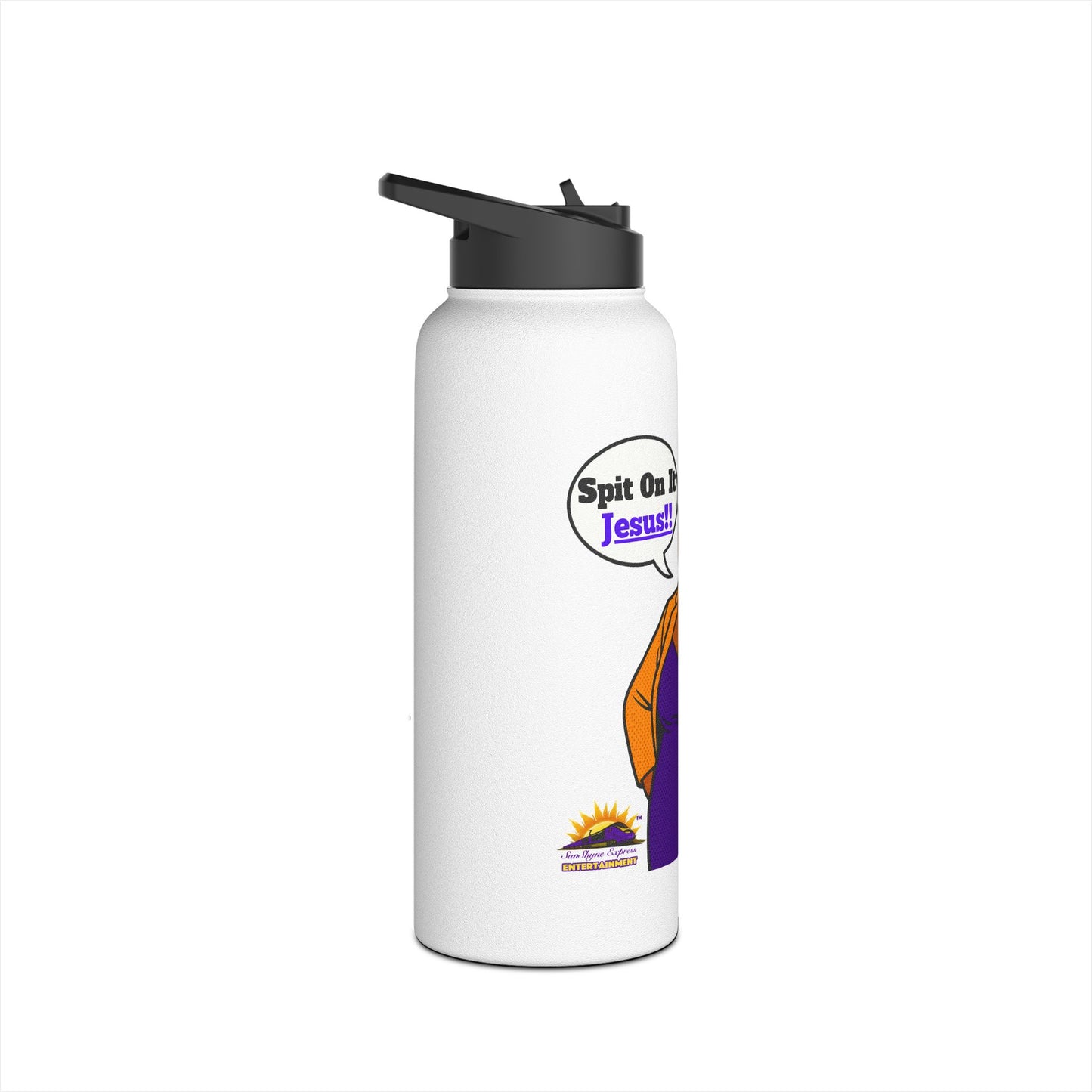 Stylish Stainless Steel Water Bottle - "Spit On It, Jesus!" Positive Vibes for Faith Lovers, Inspirational Gifts, Travel Companion, [...]