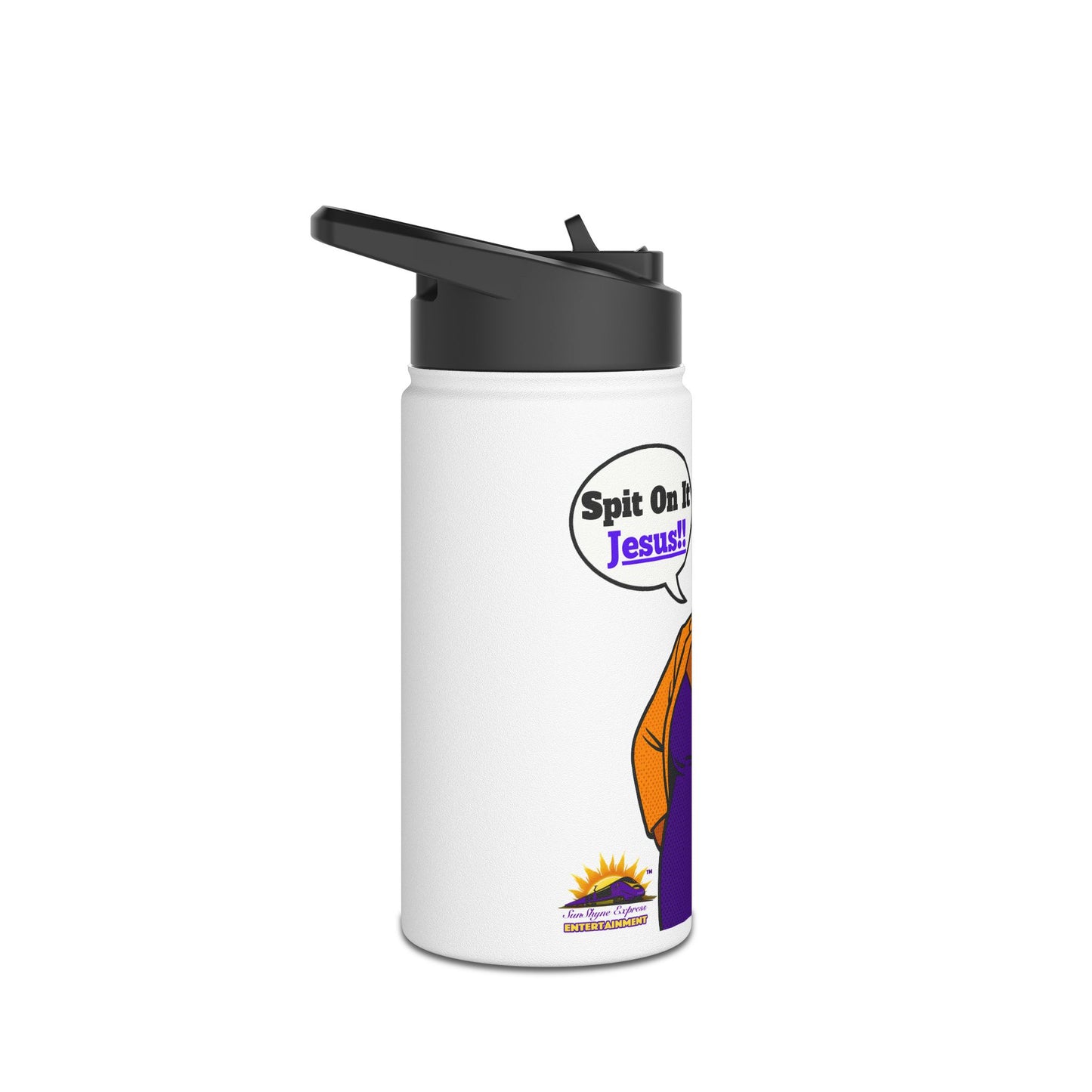 Stylish Stainless Steel Water Bottle - "Spit On It, Jesus!" Positive Vibes for Faith Lovers, Inspirational Gifts, Travel Companion, [...]