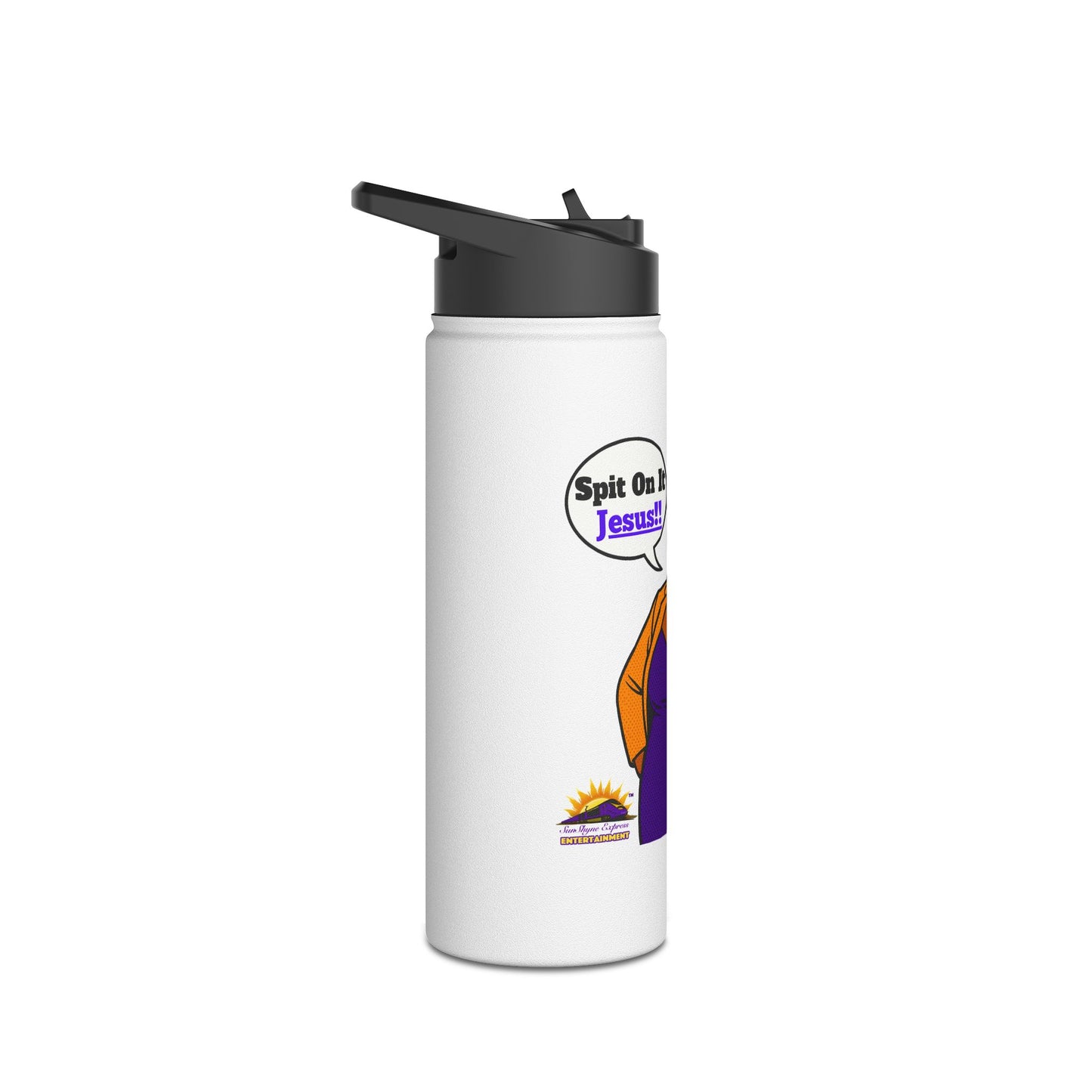 Stylish Stainless Steel Water Bottle - "Spit On It, Jesus!" Positive Vibes for Faith Lovers, Inspirational Gifts, Travel Companion, [...]