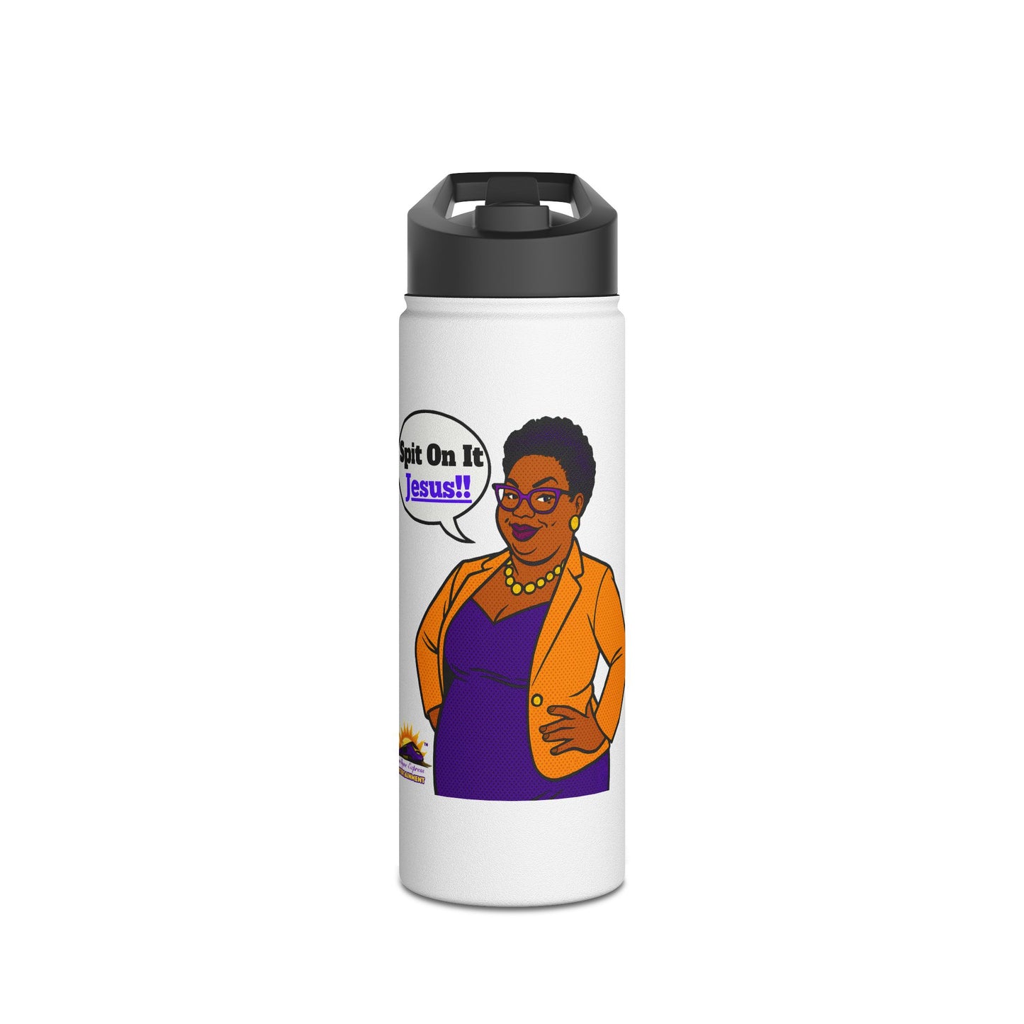 Stylish Stainless Steel Water Bottle - "Spit On It, Jesus!" Positive Vibes for Faith Lovers, Inspirational Gifts, Travel Companion, [...]