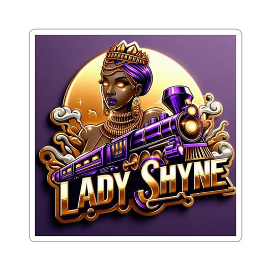 Vibrant Lady Shyne Kiss-Cut Stickers | Bold Art for Laptops, Water Bottles, Journals, Gifts & More