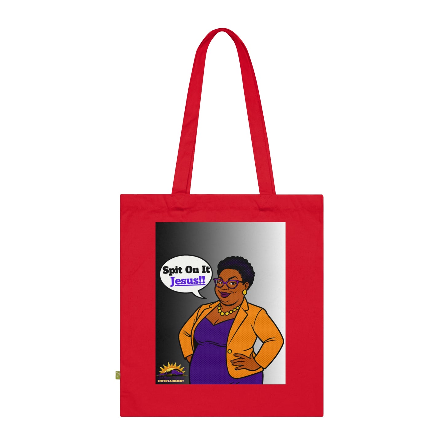 Empowering Organic Cotton Tote Bag: Spit On It Jesus, Eco-Friendly Shopping, Gift for Faith-Based Events, Stylish Everyday Use